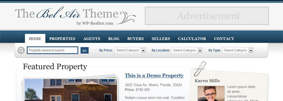 Bel Air Real Estate WordPress Theme Bel Air Theme