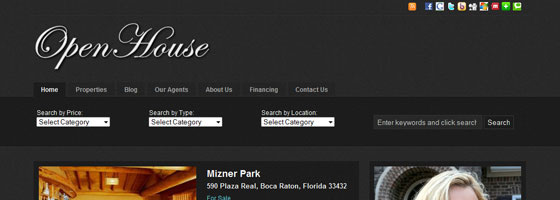 Open House Real Estate WordPress Theme Open House Theme
