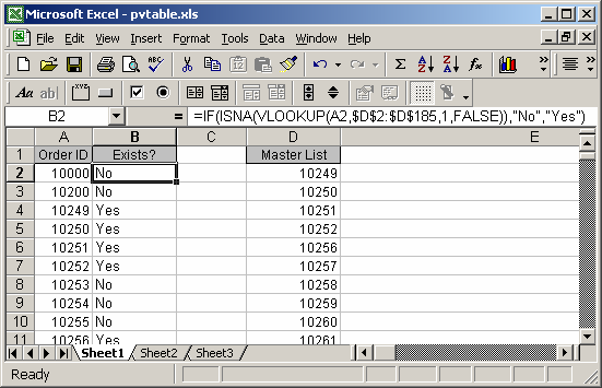 Excel VLookup Example